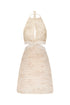San Agustin Pleated Cotton Mini Dress / Ivory Guayacan